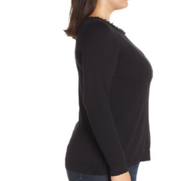 NWT VINCE CAMUTO Embellished Collar Sweater - Picture 3 of 11